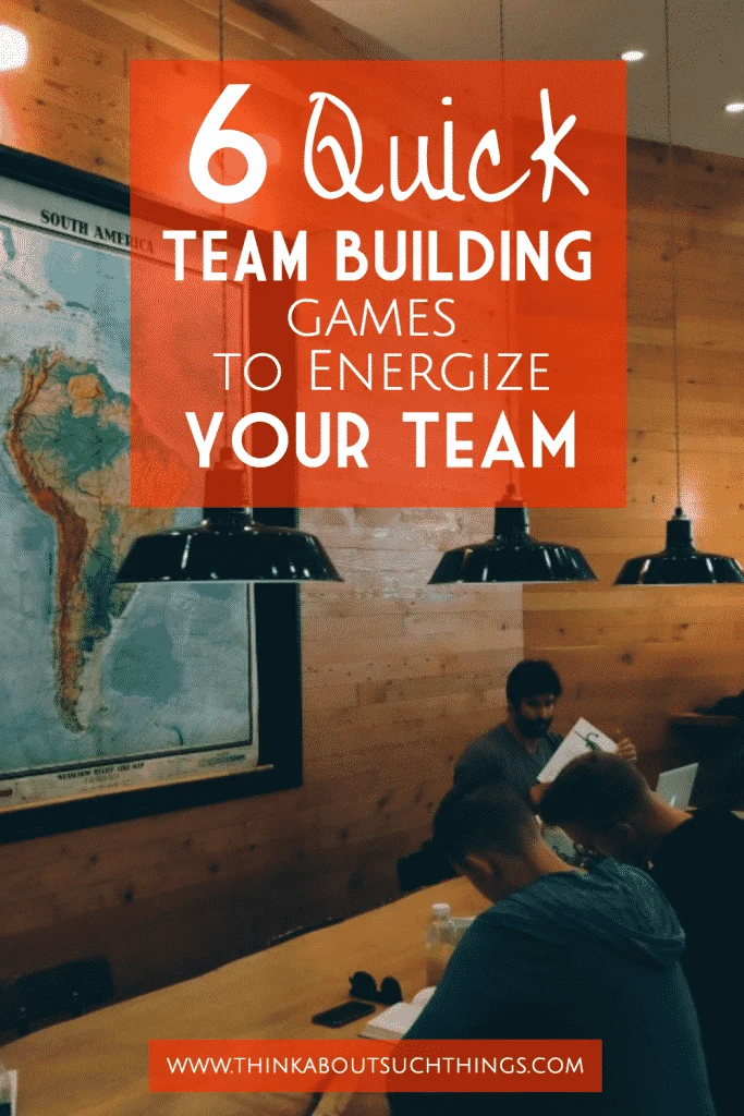 Are you in need of some easy and quick team building games? These 6 game will jump start your next meeting or group time!