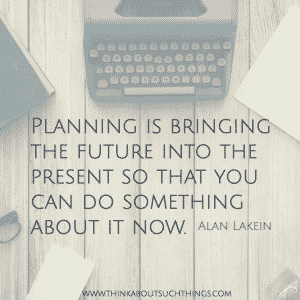 How to not fail at blogging. Alan Lakein Planning is bringing the future into the present so that you can do something about it now. 