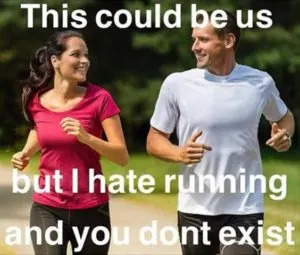 single meme with running