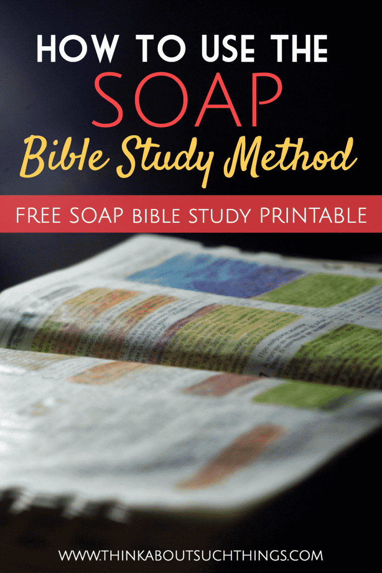 free printable soap bible study method steps