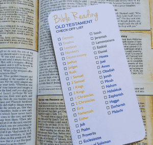 Bible Reading Checklist Bookmark Free Printable | Think About Such Things