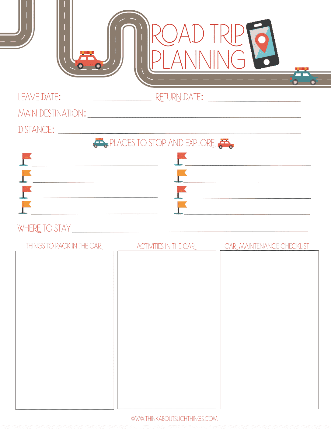 Free Printables Think About Such Things