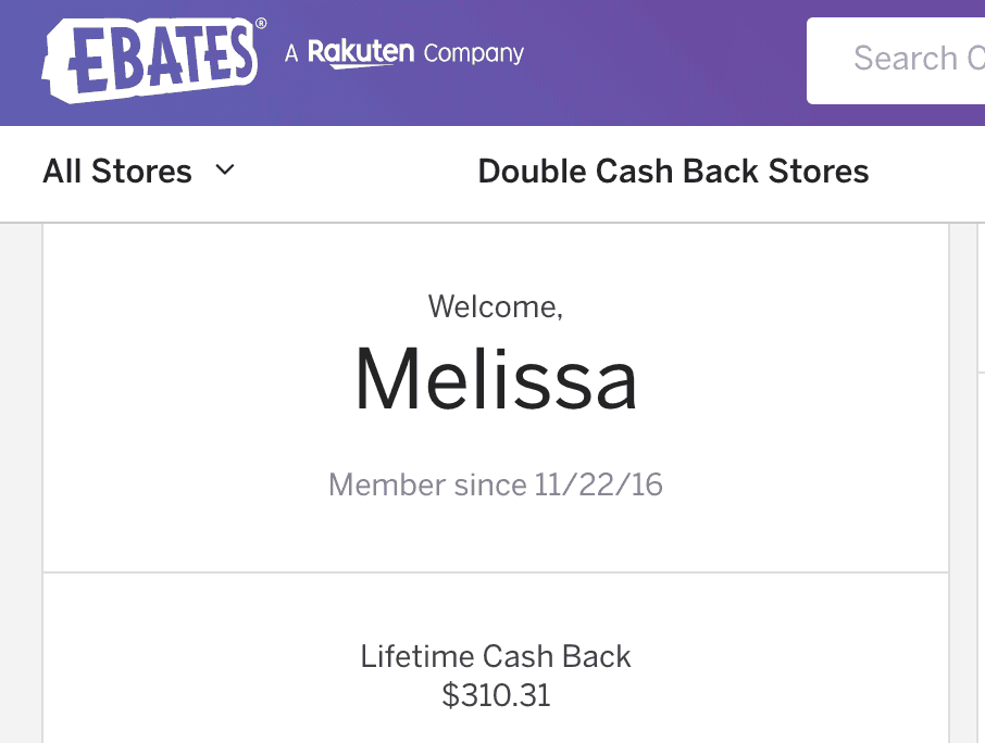 Check out the money i saved with ebates!