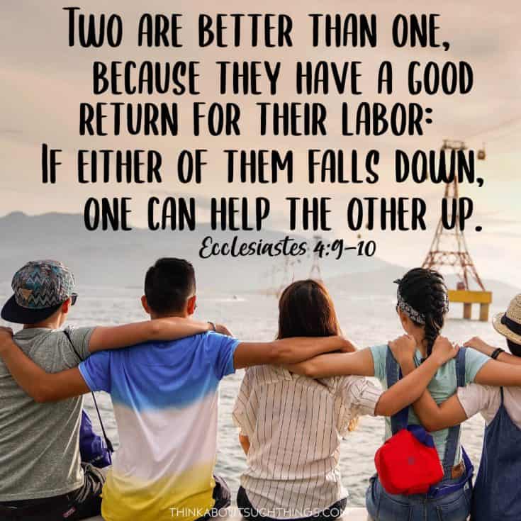 70 Powerful Bible Verses About Friendship Think About Such Things   Bible Verse Friendship 735x735 