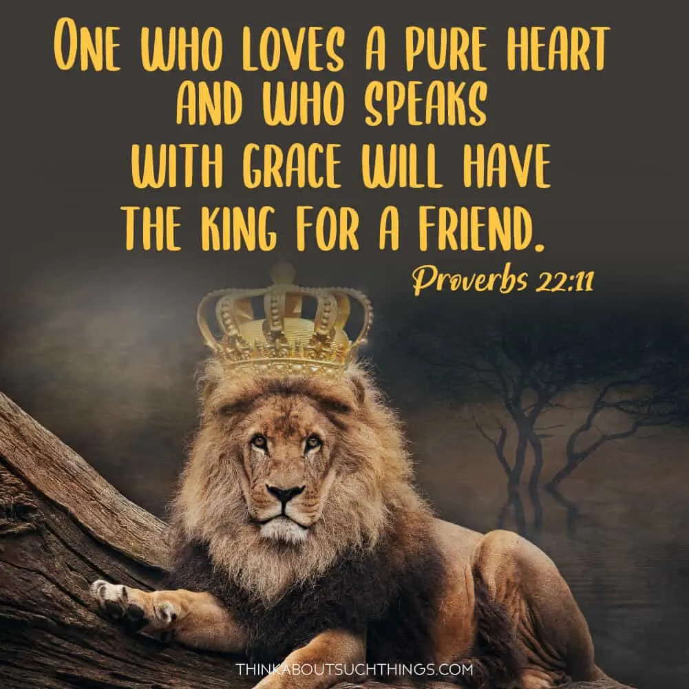 scriptures about friendship: Proverbs 22:11 One who loves a pure heart and who speak with grace will have the king for a friend."