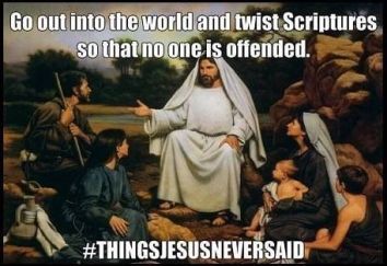 Things Jesus never said meme