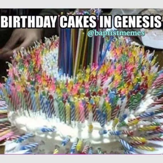 Birthday cake in Genesis meme