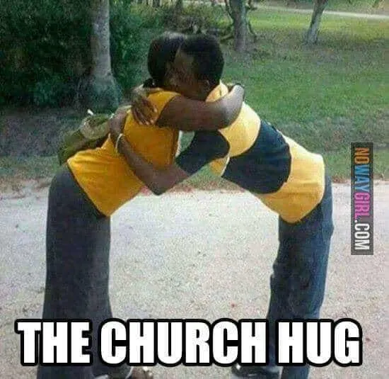 church hug meme 