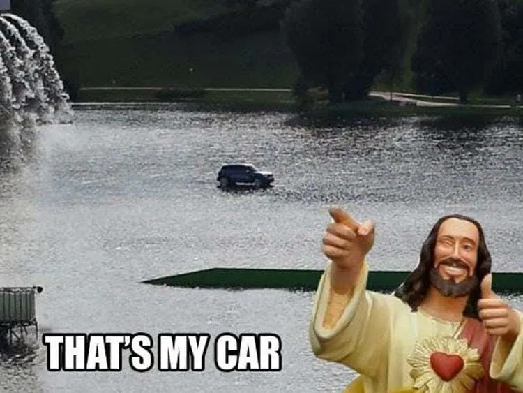 Jesus walk on water meme 
