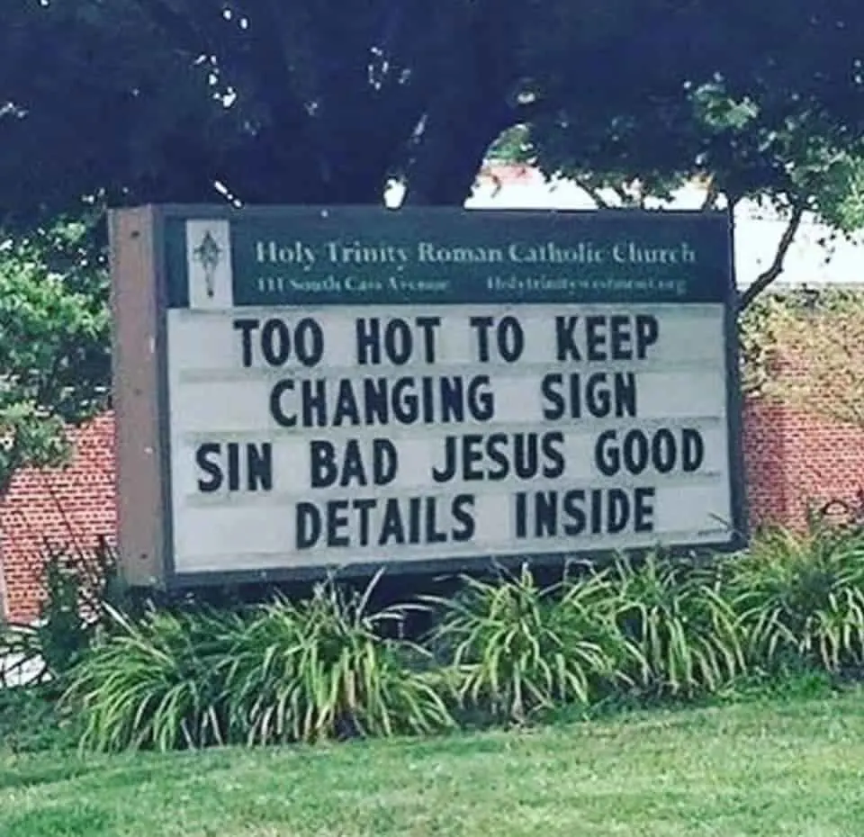 church sign meme