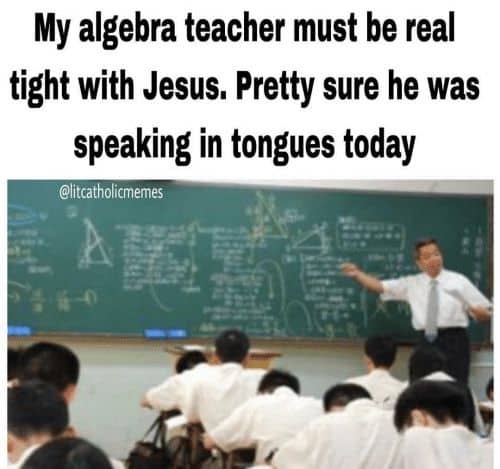 speaking in tongues meme