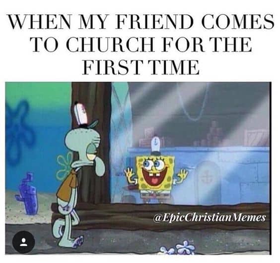 church meme sponge bob