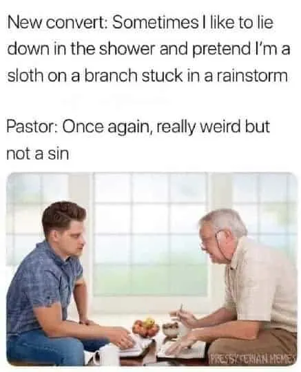 Funny Christian meme about new convert