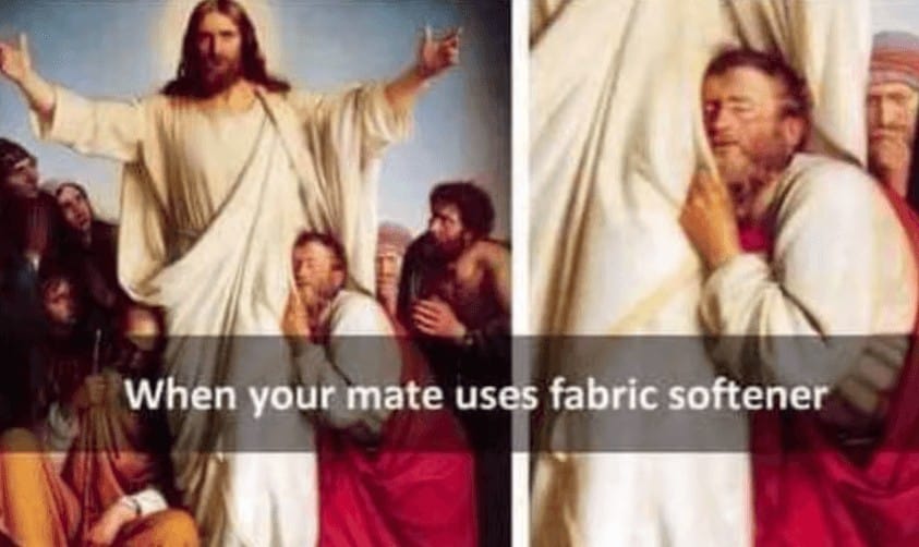 Jesus meme - fabric softener 