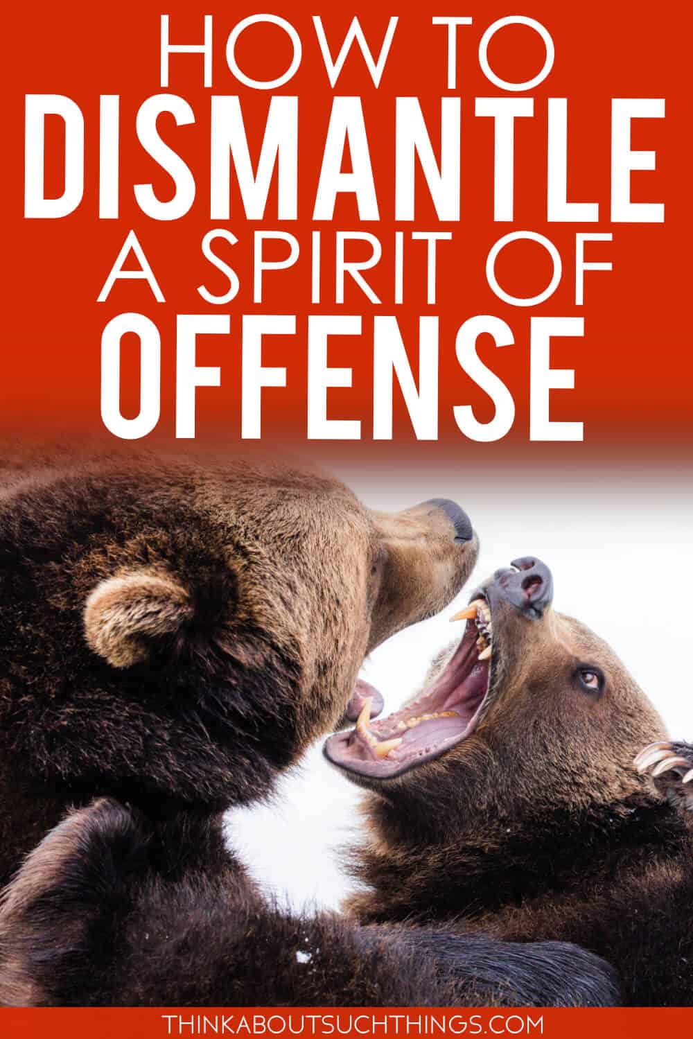 How To Dismantle A Spirit Of Offense Think About Such Things