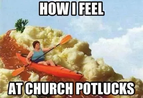 church potlucks meme