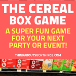 The cereal box game
