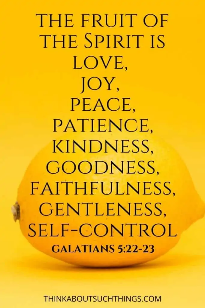 Kindness is fruit of the Spirit Scripture - Galatians 5:22-23
