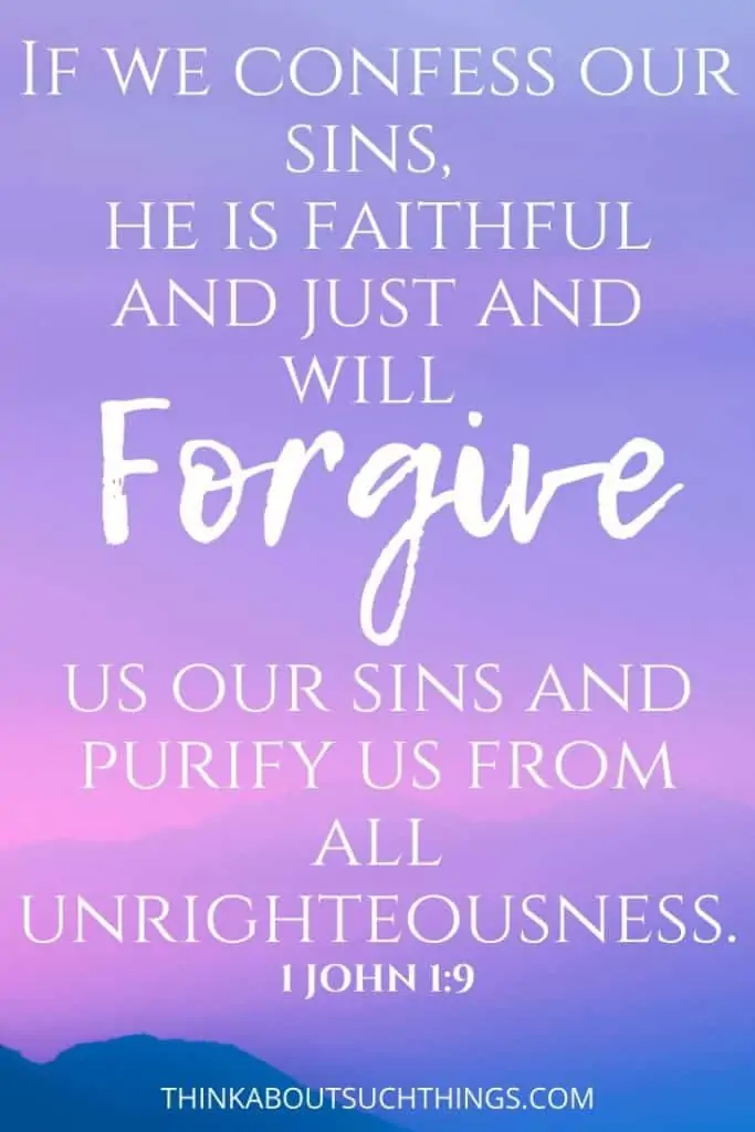 the power of forgiveness in the bible from 1 John 1:9