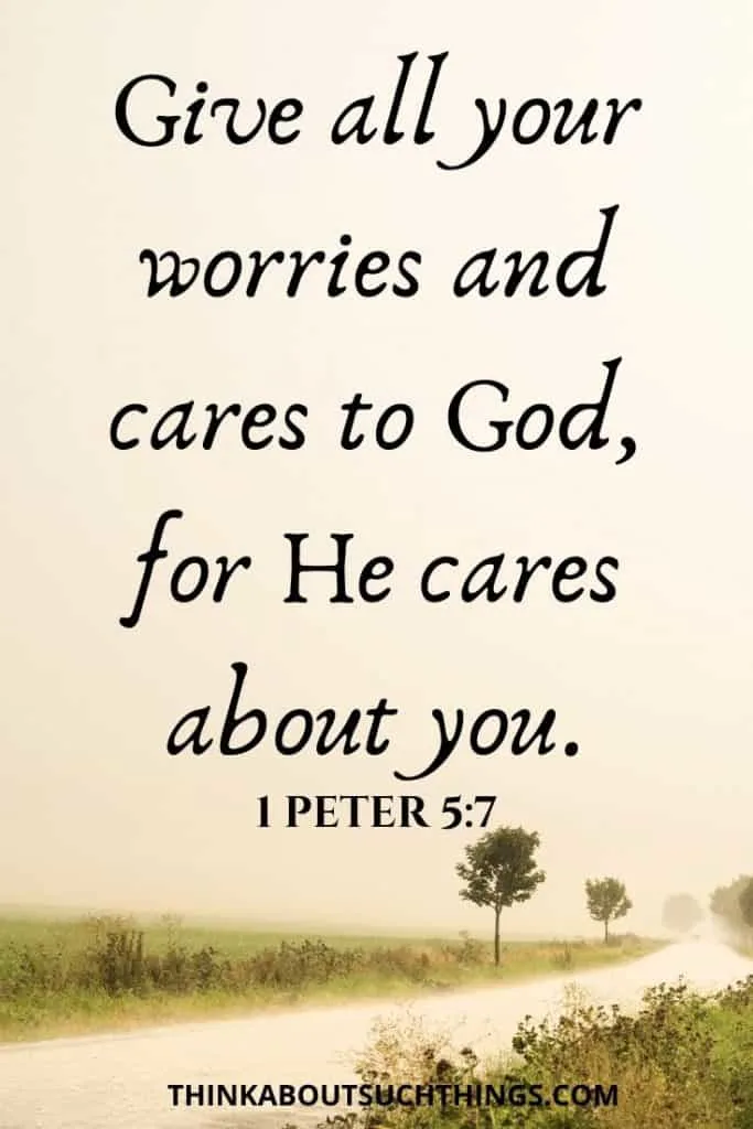 words of encouragement for healing  from 1 Peter 5:7