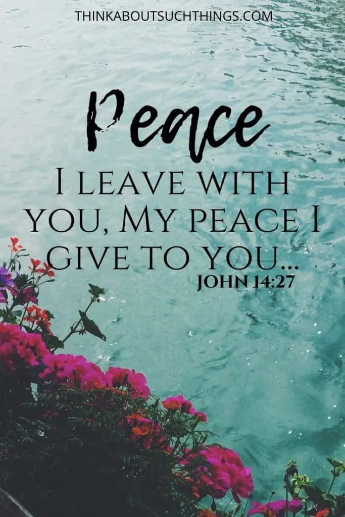  Bible verses about peace and comfort - John 14:27 "Peace I leave with you, My peace I give to you; not as the world gives do I give to you. Let not your heart be troubled, neither let it be afraid. "