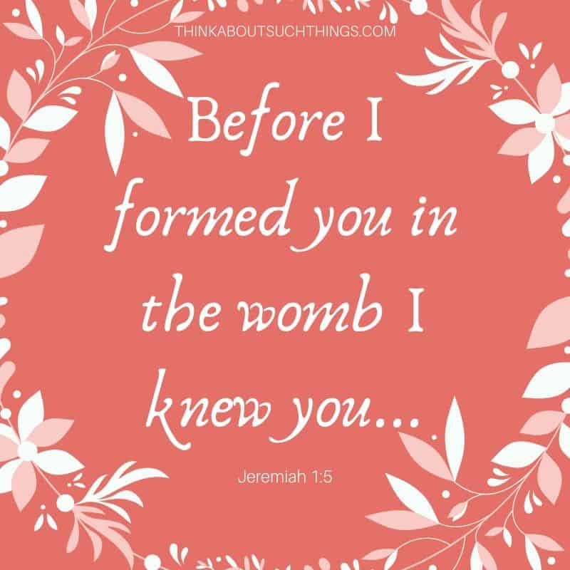 bible verses about babies in the womb - Jeremiah 1:5