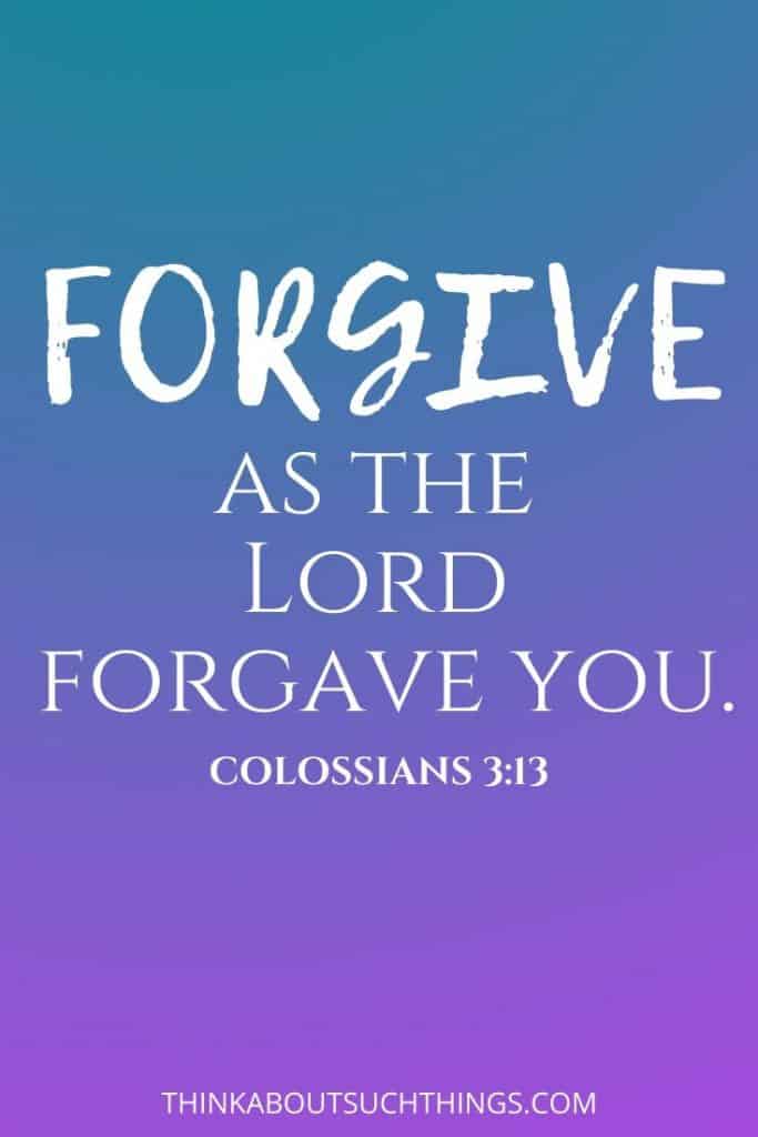 bible verse about forgiveness in a relationship