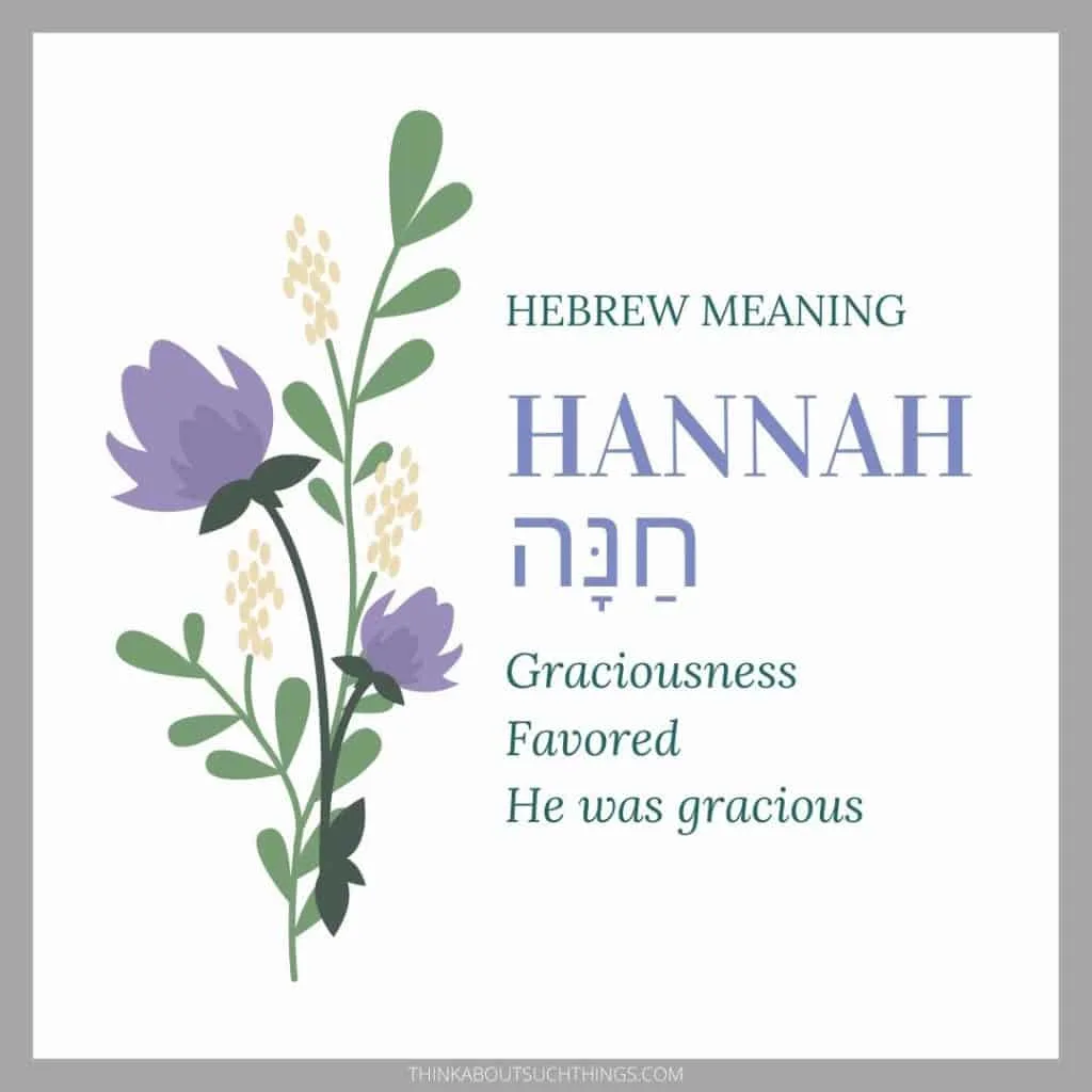 Hannah in hebrew meaning
