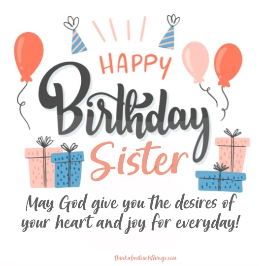 happy birthday sister Christian blessing