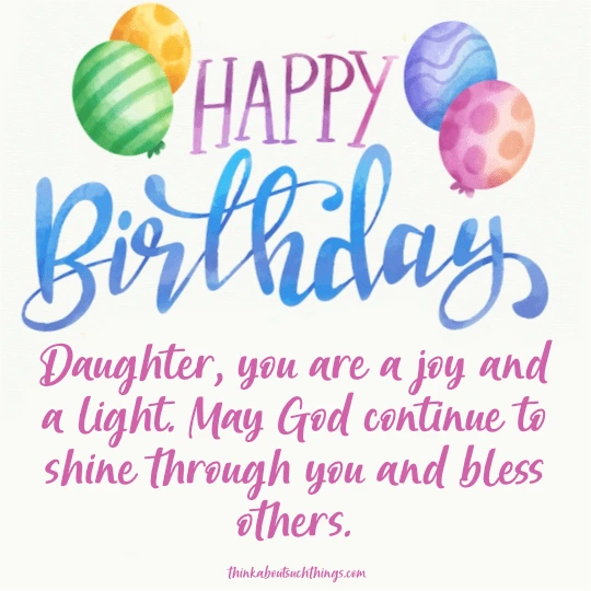 happy birthday daughter Christian blessing
