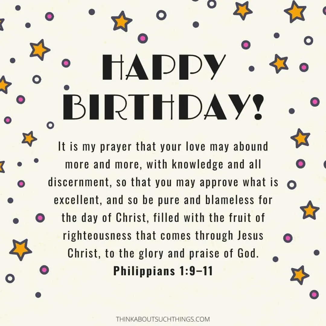 Happy Birthday Image Bible verses Philippians 1