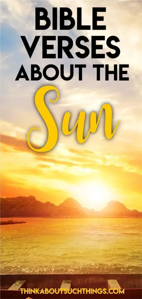 Bible verses about the sun pin