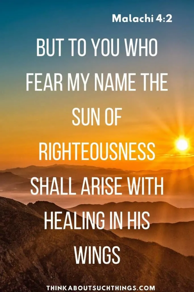 Sun Of Righteousness Verse - Malachi 4:2