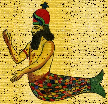 Dagon in the bible was half man half fish god worshipped by the philistines