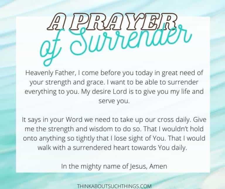 Surrender To God: A Look At Giving It All To Jesus | Think About Such ...