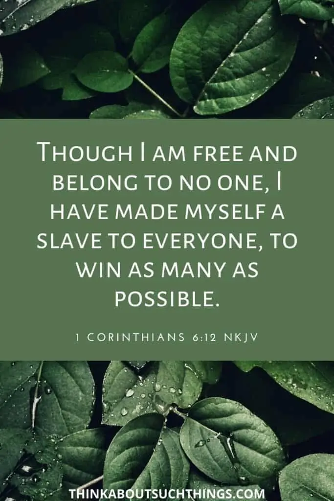 scripture about freedom -Freedom of choice 1 Corinthians 6:12