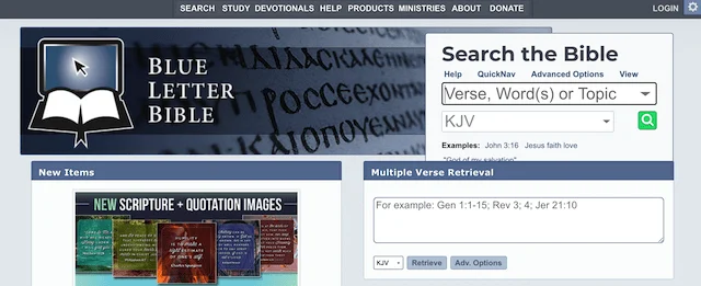 Online Bible Tools Blue Letter Bible