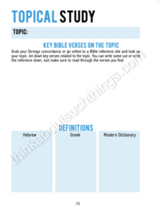 Topical Bible Study: An Easy How-To Guide To Get You Started | Think ...