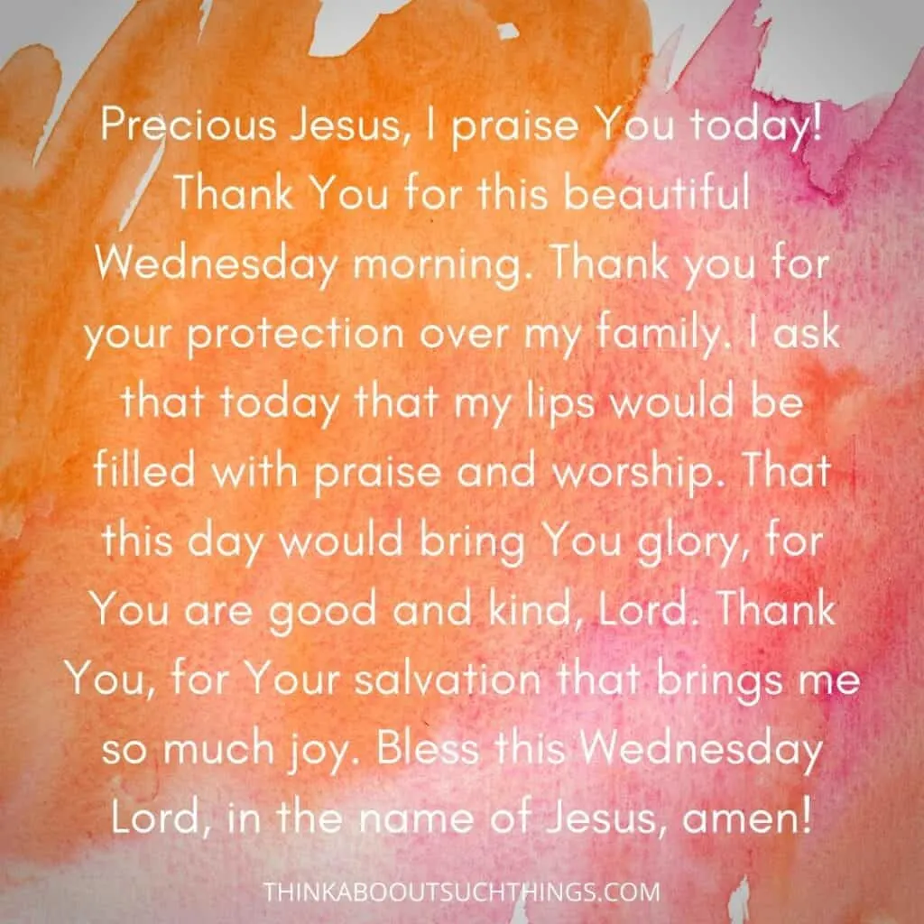 Wednesday morning prayer