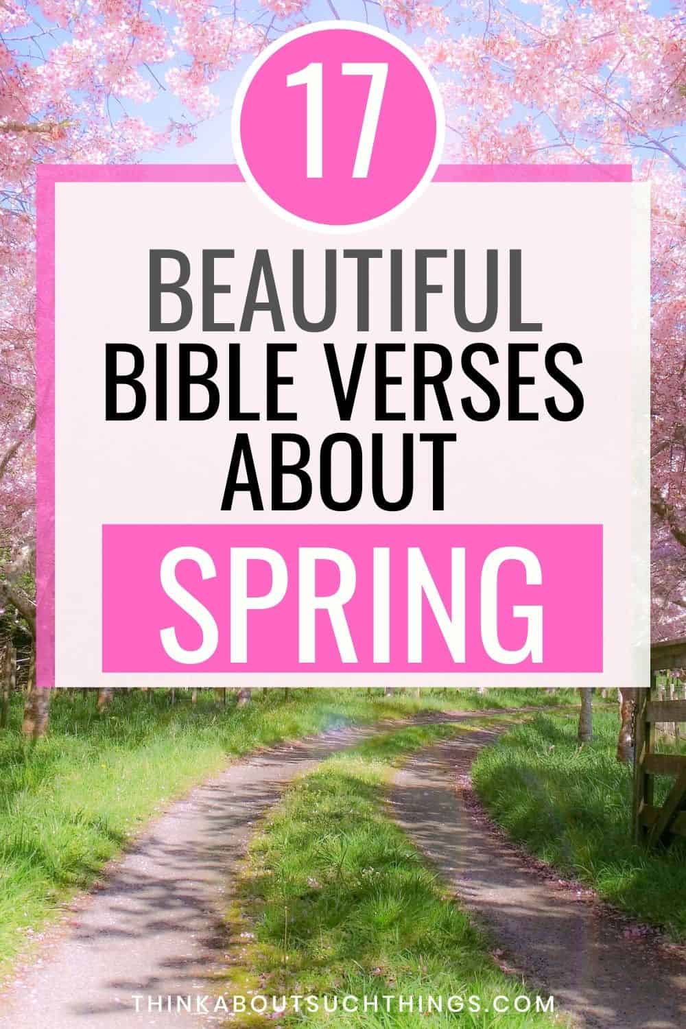 17 Beautiful Spring Bible Verses To Glean From Think About Such Things