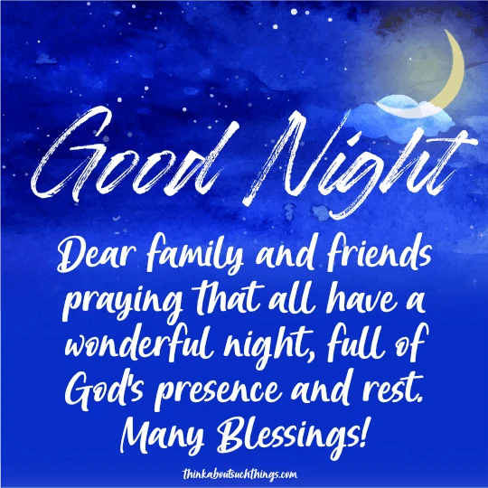 20 Goodnight Blessings To Share With Loved Ones [With Images] | Think About  Such Things