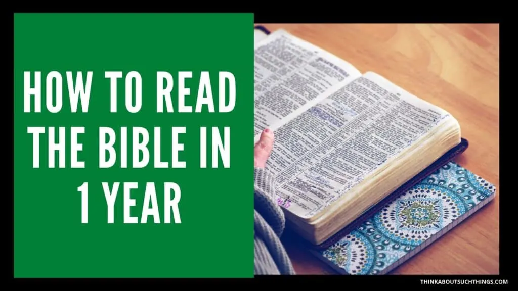 How to Read the Bible in 1 Year