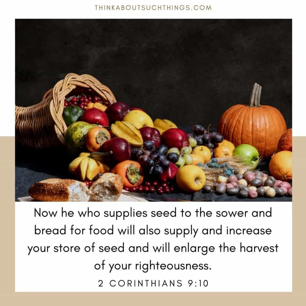 Bible verses about fall 2 corinthians 9:10