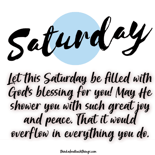 Saturday blessings images