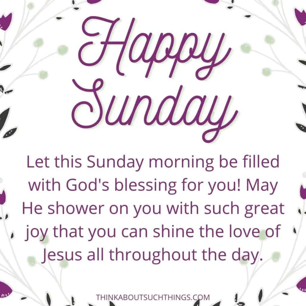 Sunday morning blessings