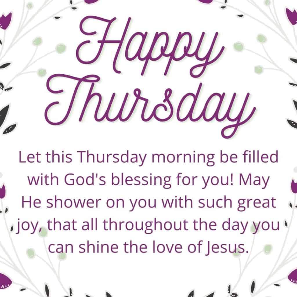 Thursday morning blessings