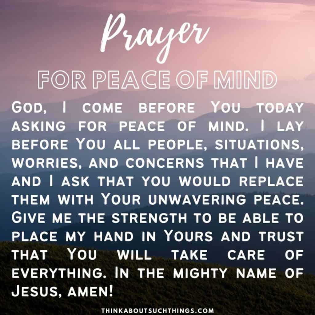 Inner peace prayer for peace of mind - CHURCHGISTS.COM