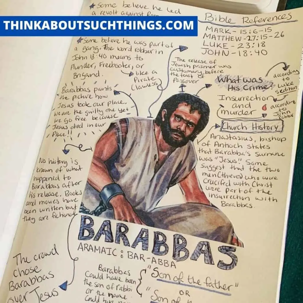 Bible Character Study example - Barabbas