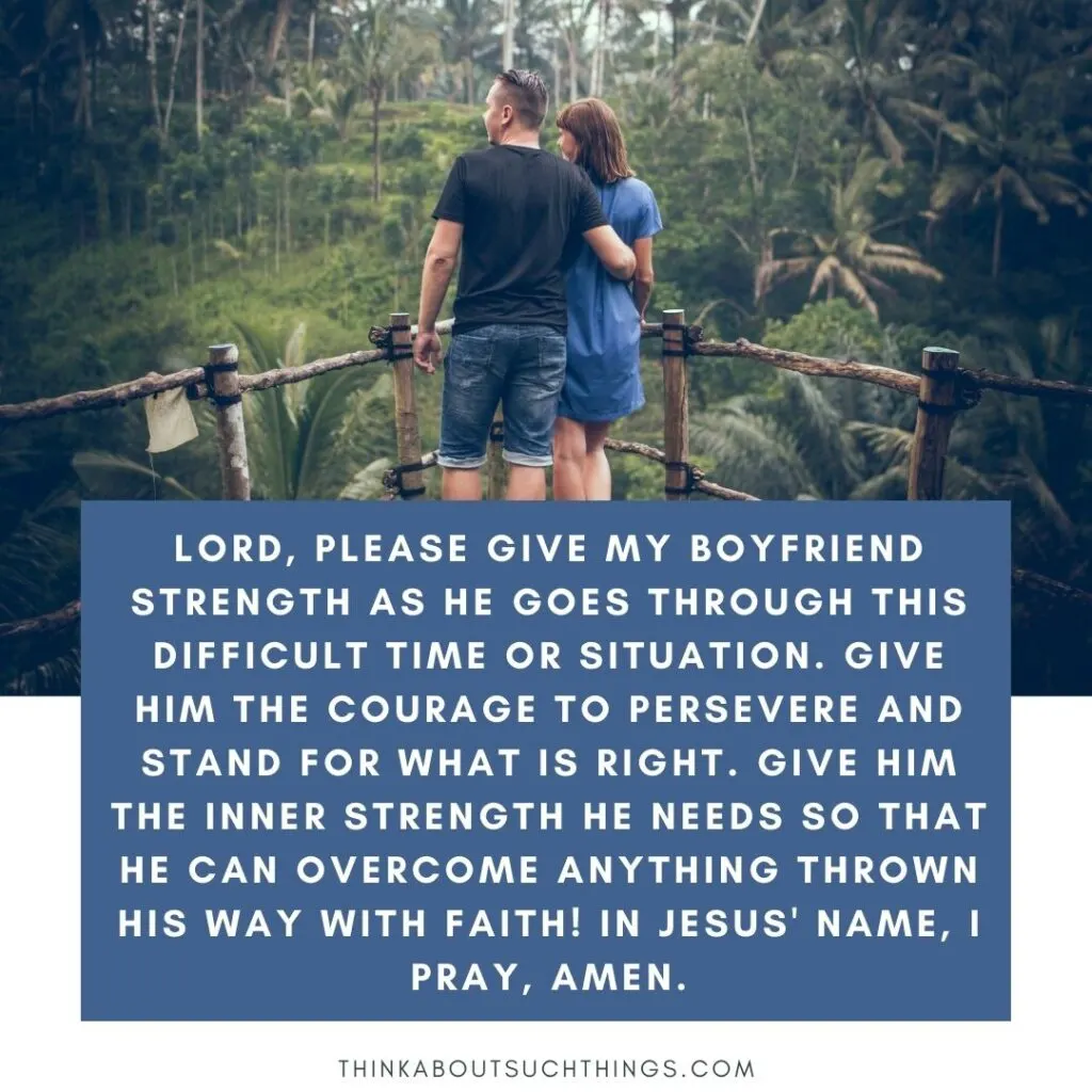 prayer for my boyfriend for strength