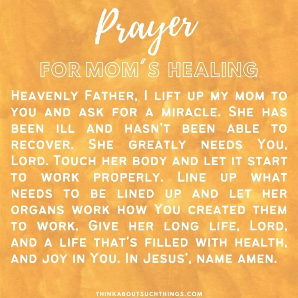 healing prayer for my mother